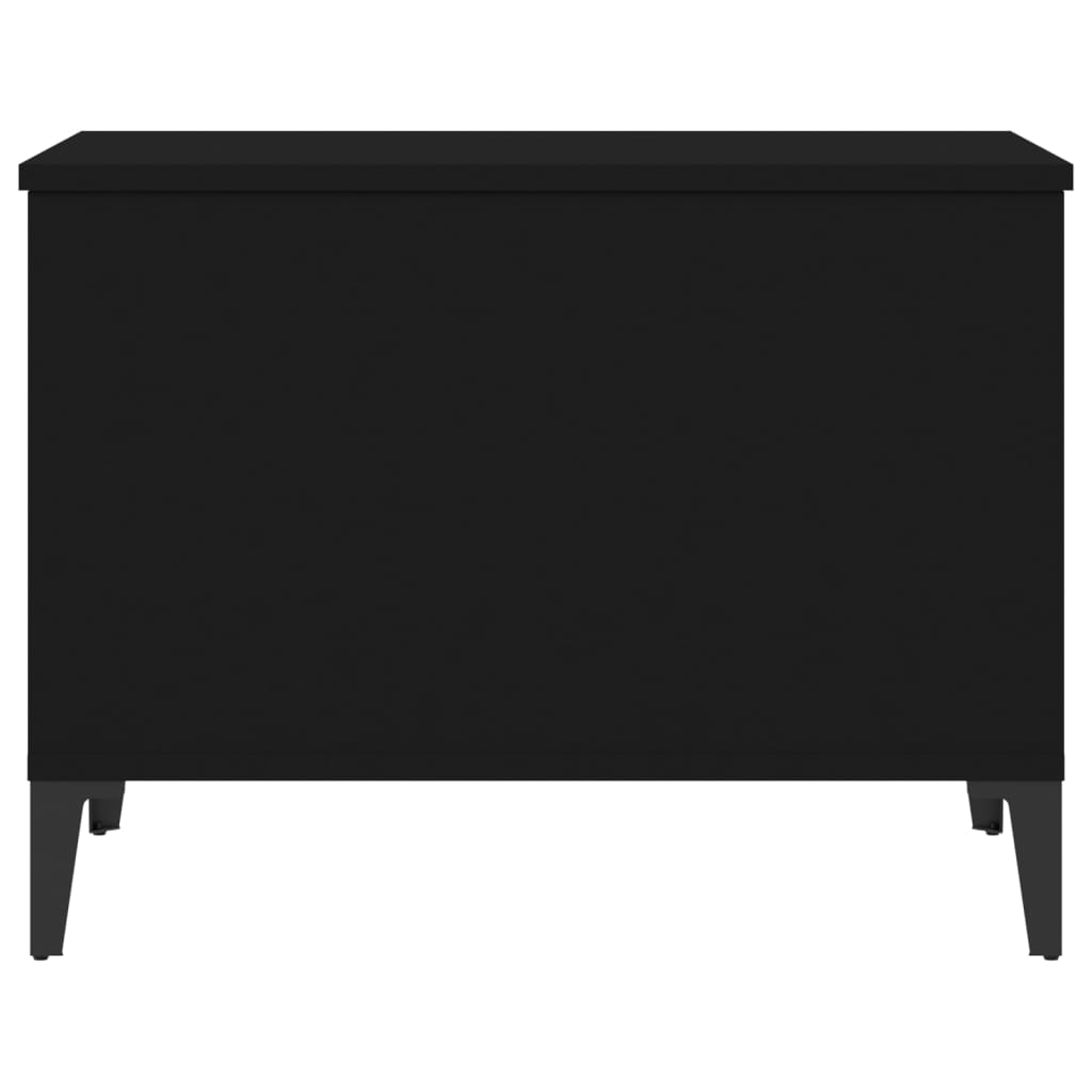 vidaXL fekete szerelt fa dohányzóasztal 60x44,5x45 cm