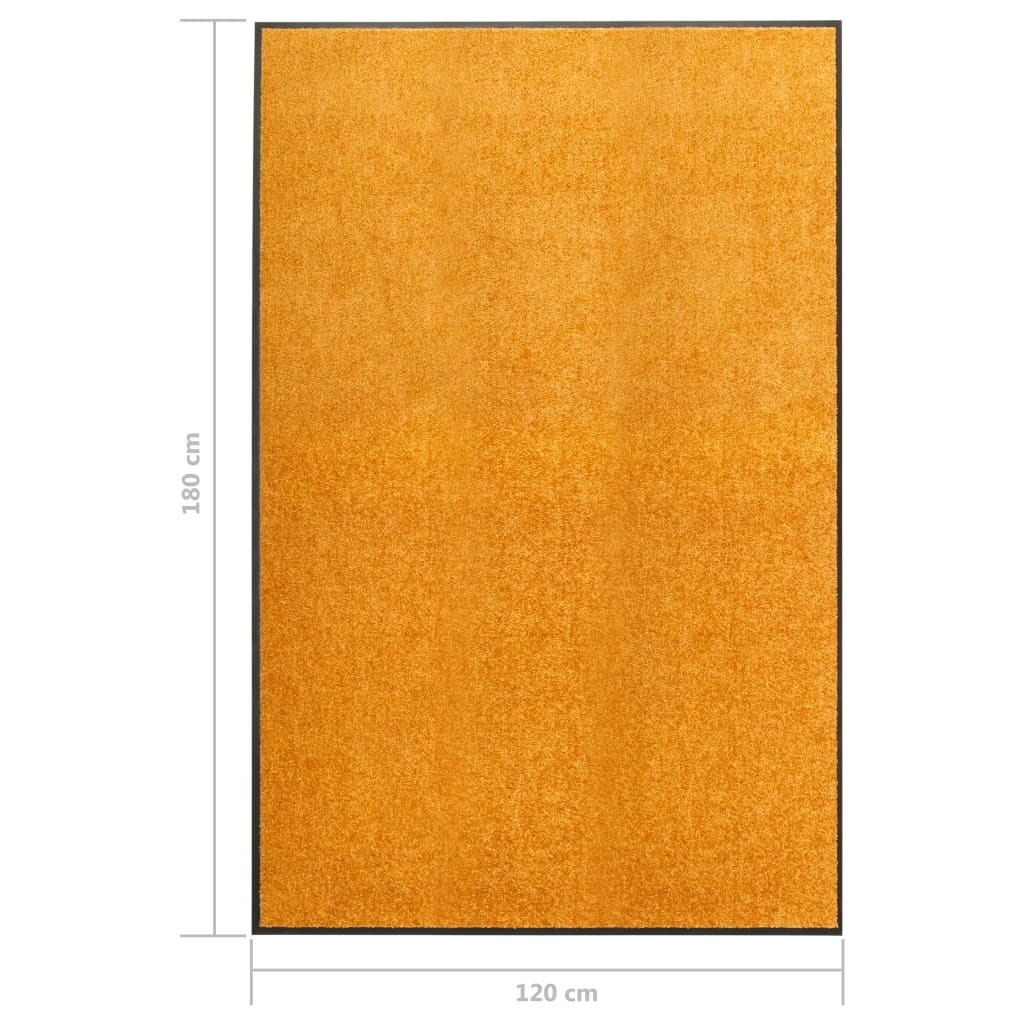 vidaXL narancssárga kimosható lábtörlő 120 x 180 cm