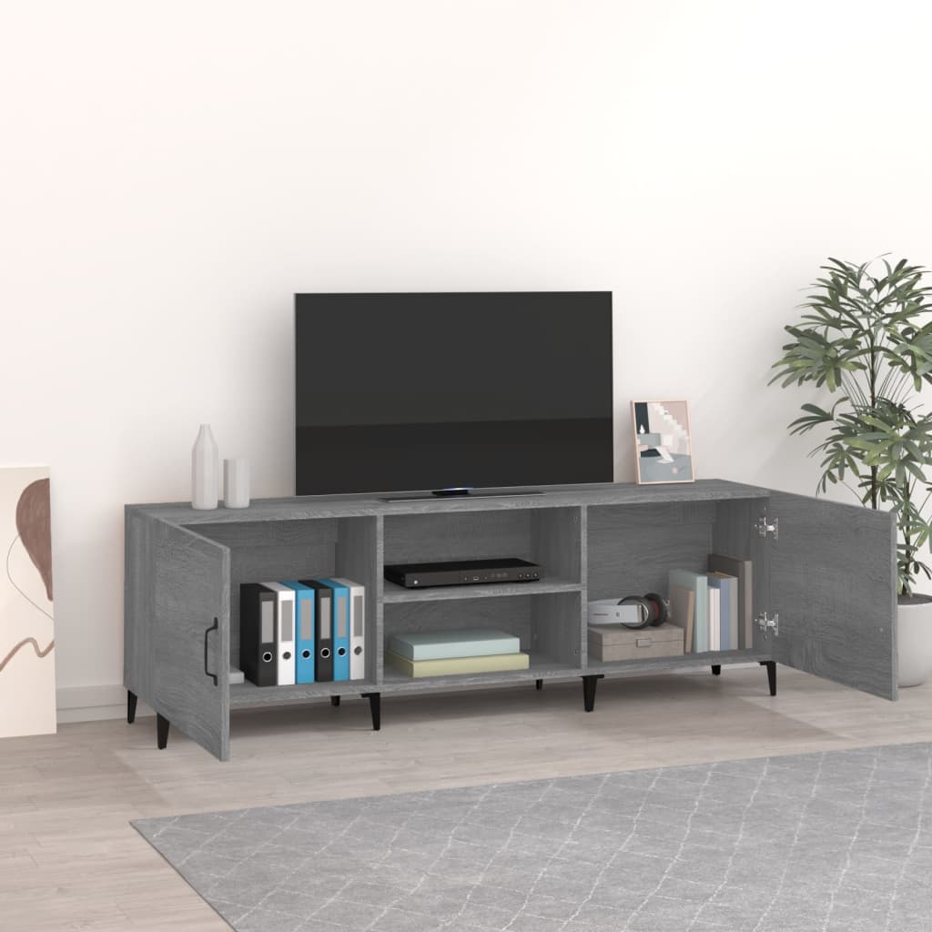 vidaXL szürke sonoma színű szerelt fa TV-szekrény 150 x 30 x 50 cm