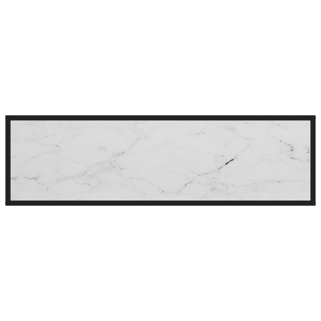 vidaXL fehér edzett üveg tálalóasztal 120 x 35 x 75 cm