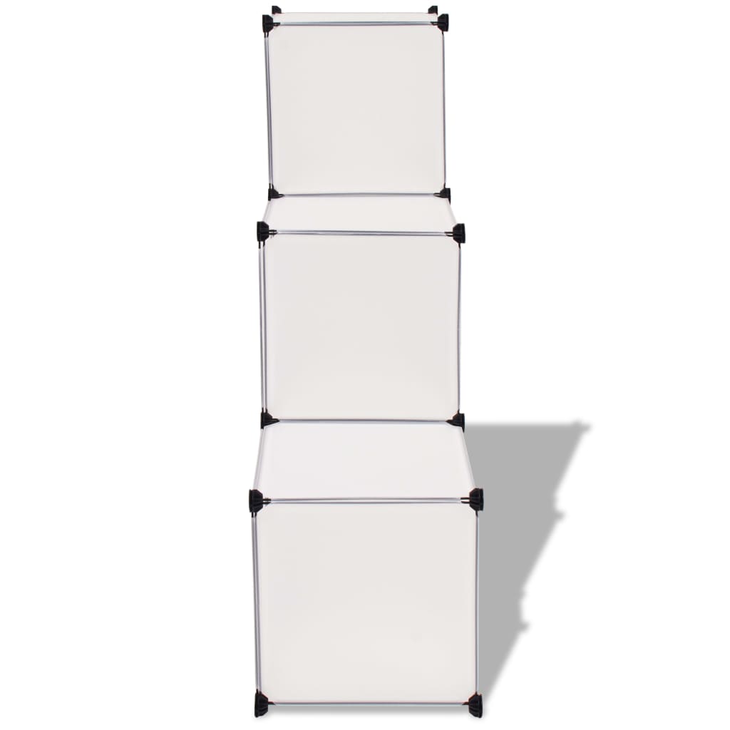 vidaXL fehér kocka alakú tároló 6 tárolórekesszel