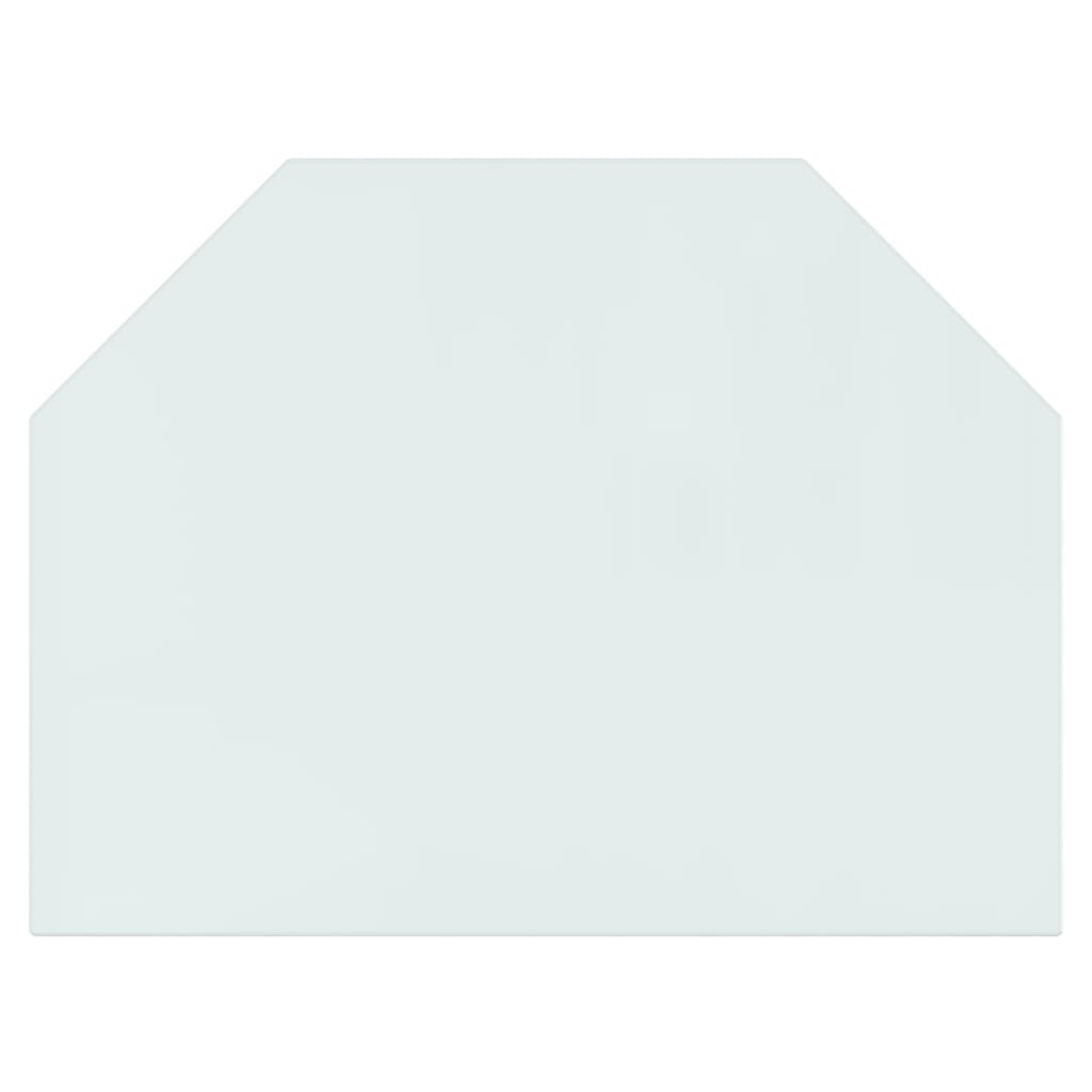 vidaXL hatszög alakú kandalló-üveglap 80 x 60 cm