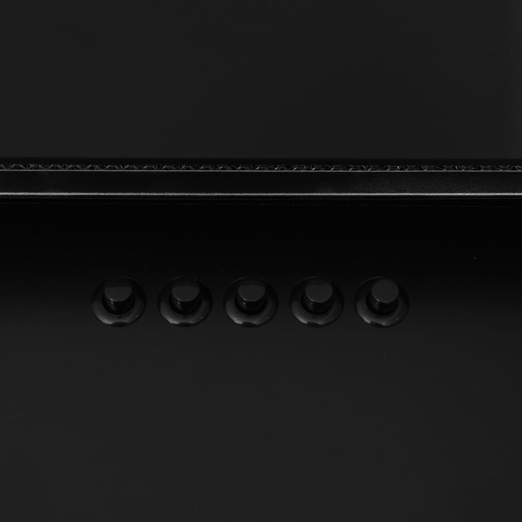 vidaXL fekete rozsdamentes acél és edzett üveg fali páraelszívó 90 cm