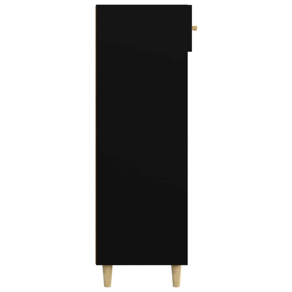 vidaXL fekete szerelt fa cipőszekrény 60 x 35 x 105 cm