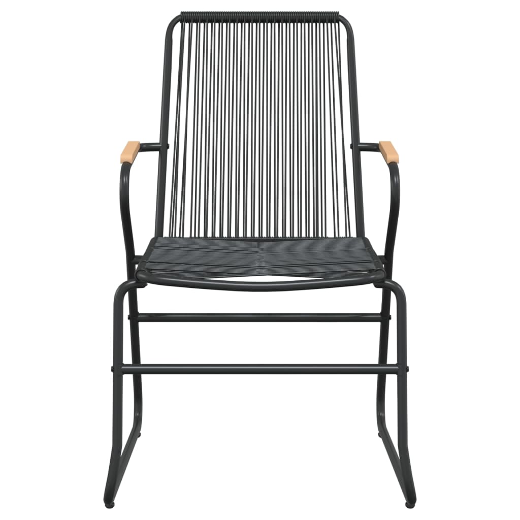 vidaXL 2 db fekete PVC rattan kerti szék 58 x 59 x 85,5 cm