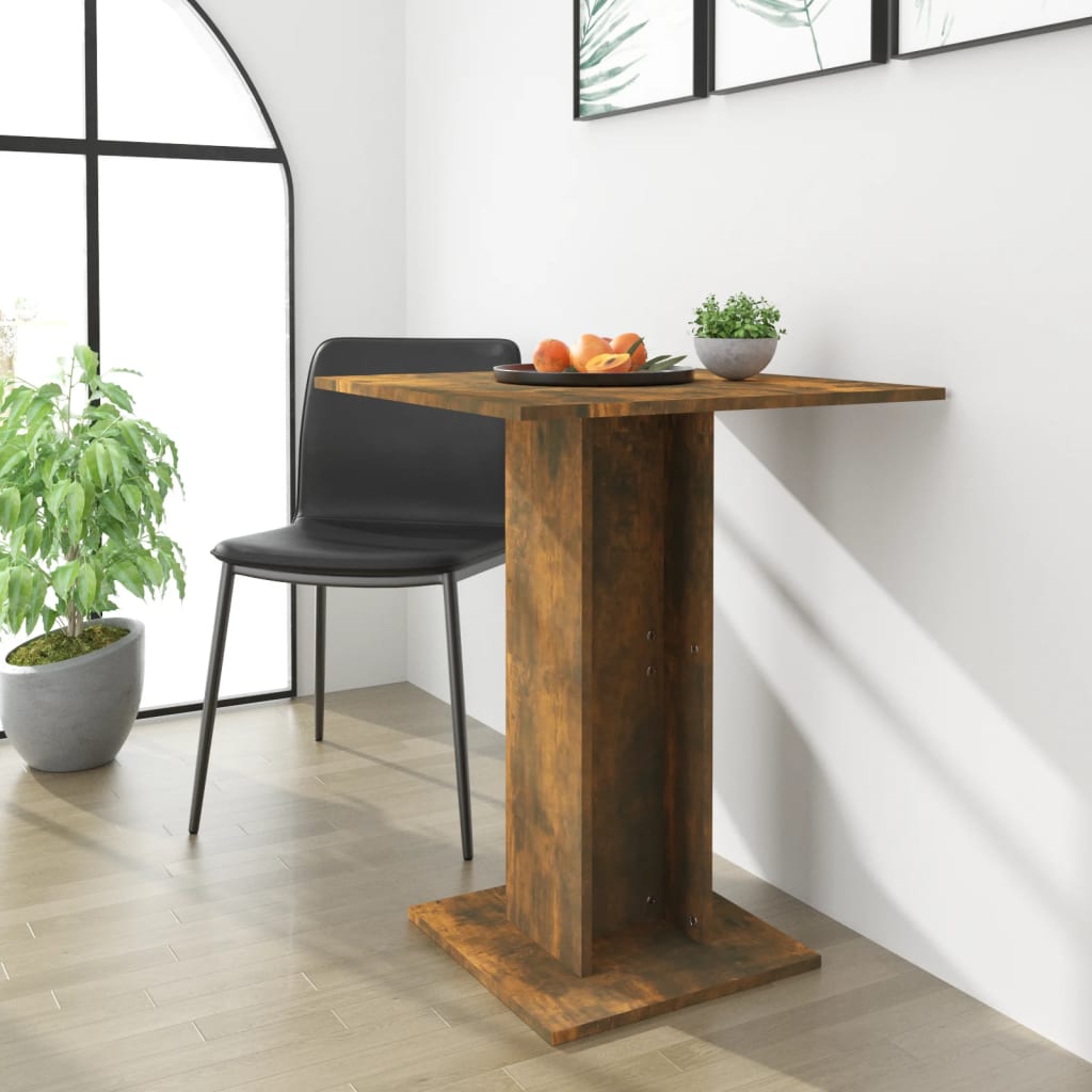 vidaXL füstös tölgy színű szerelt fa bisztróasztal 60 x 60 x 75 cm
