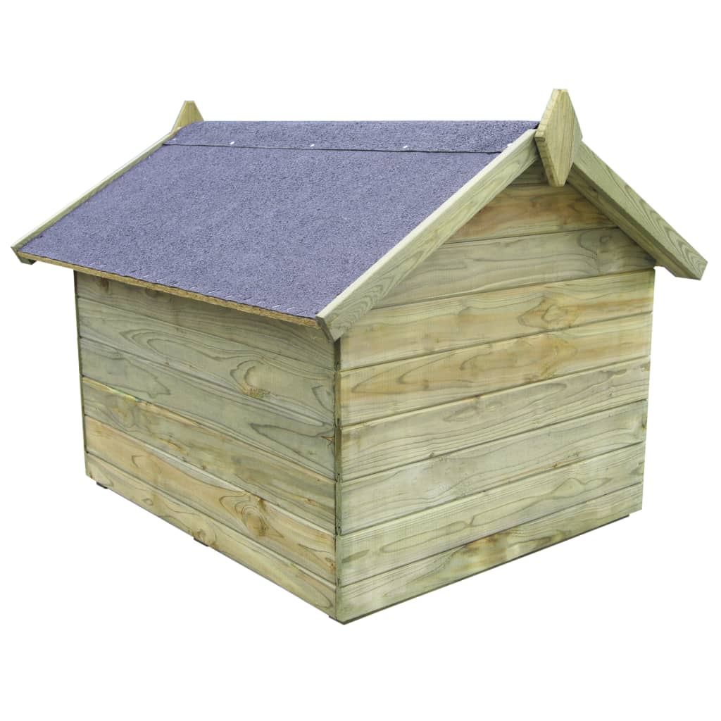 vidaXL impregnált fenyőfa kerti kutyaház felnyitható tetővel