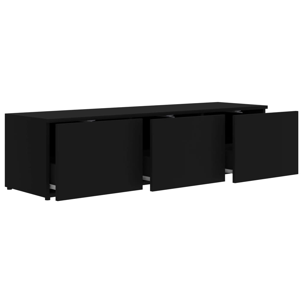 vidaXL fekete forgácslap TV-szekrény 120 x 34 x 30 cm