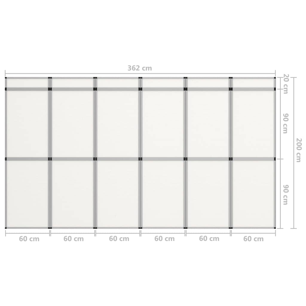 vidaxl fehér 18 paneles összecsukható kiállítófal 362 x 200 cm