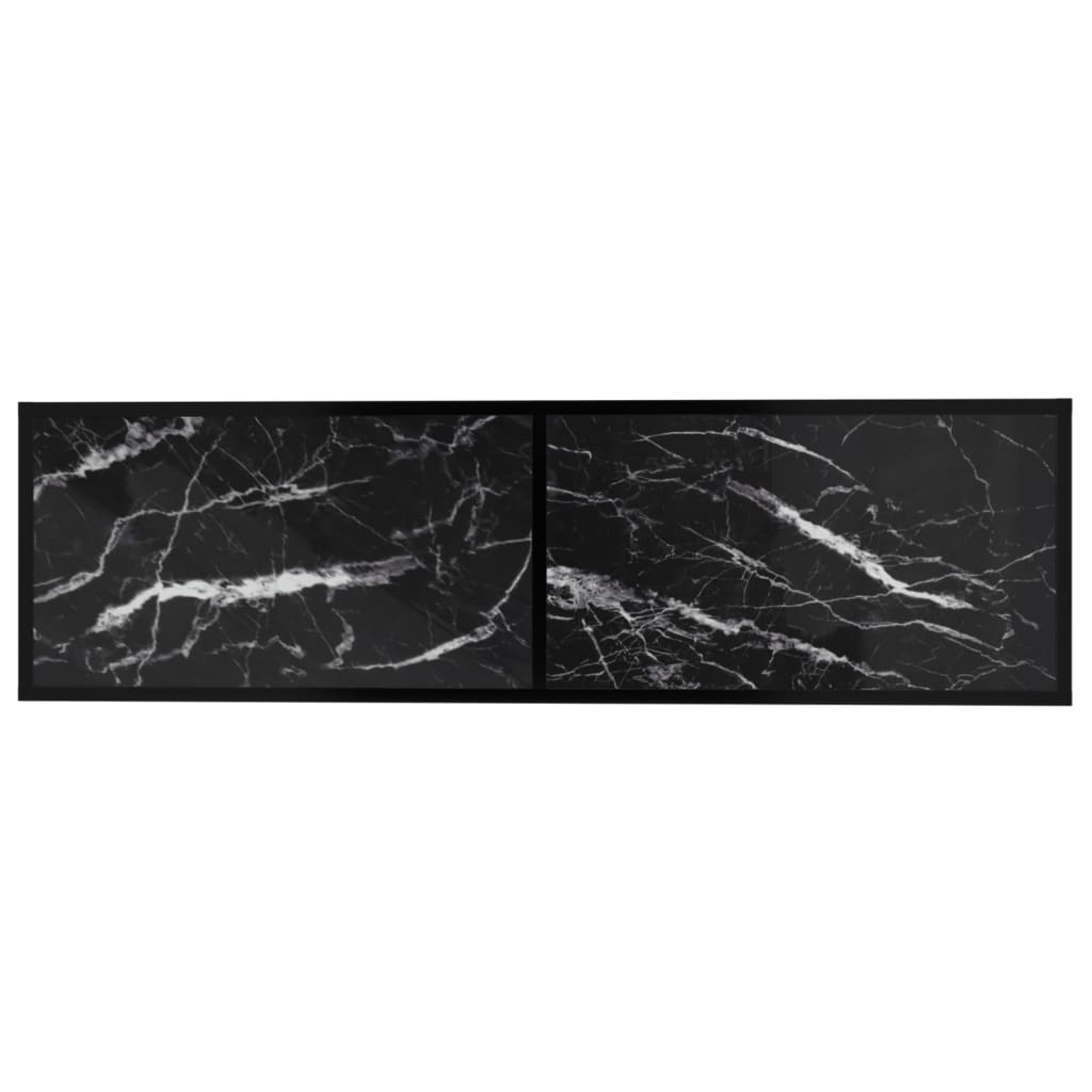 vidaXL fekete márvány színű edzett üveg TV-szekrény 140 x 40 x 40,5 cm