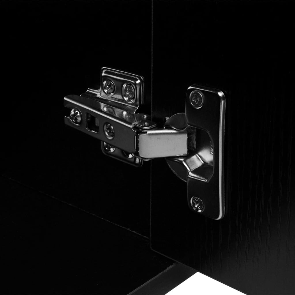 vidaXL 9 darabos fürdőszobai bútor és medence szett fekete