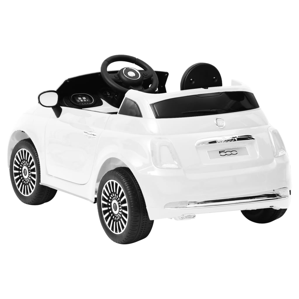 vidaXL fehér elektromos gyerek autó Fiat 500
