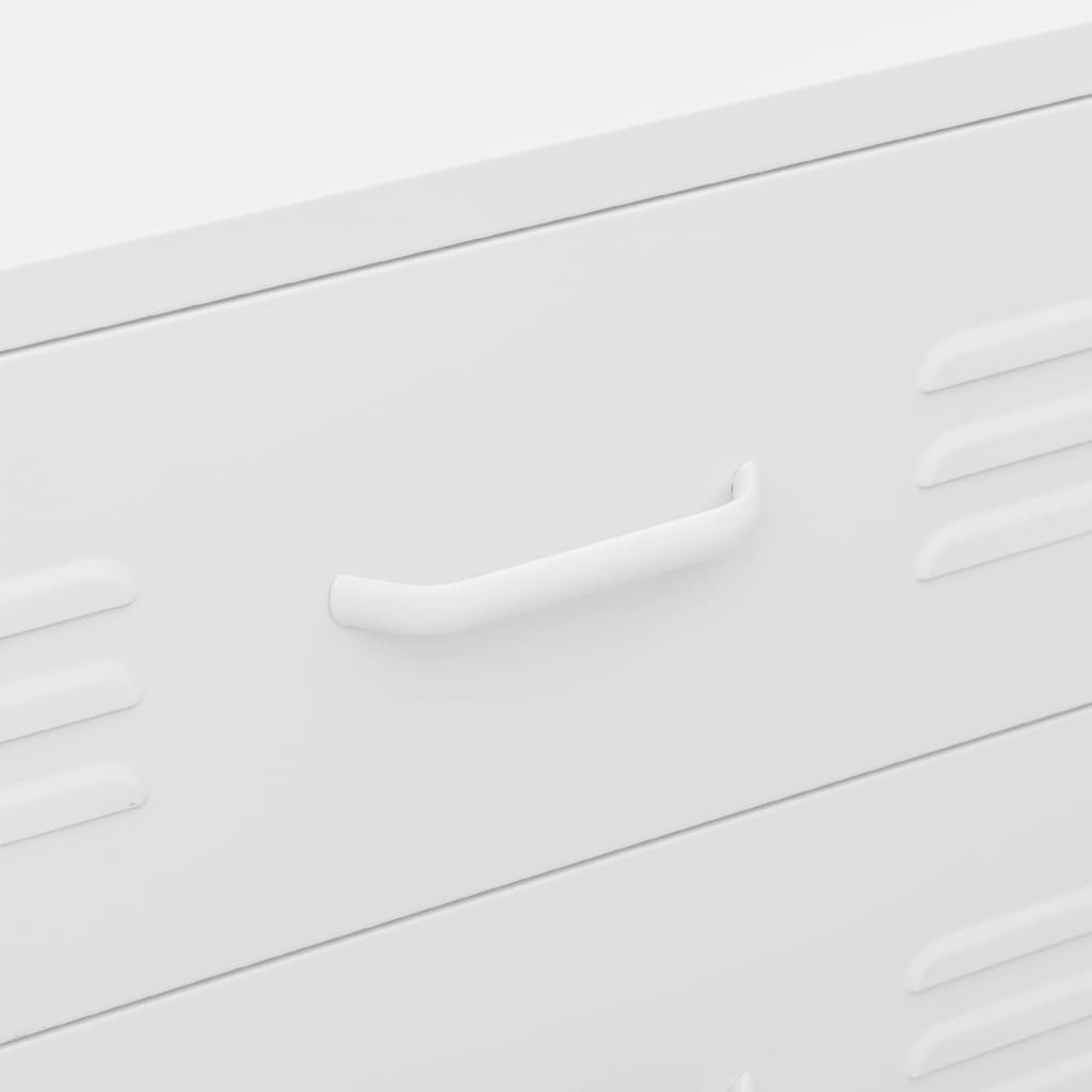 vidaXL fehér acél fiókos szekrény 80 x 35 x 101,5 cm