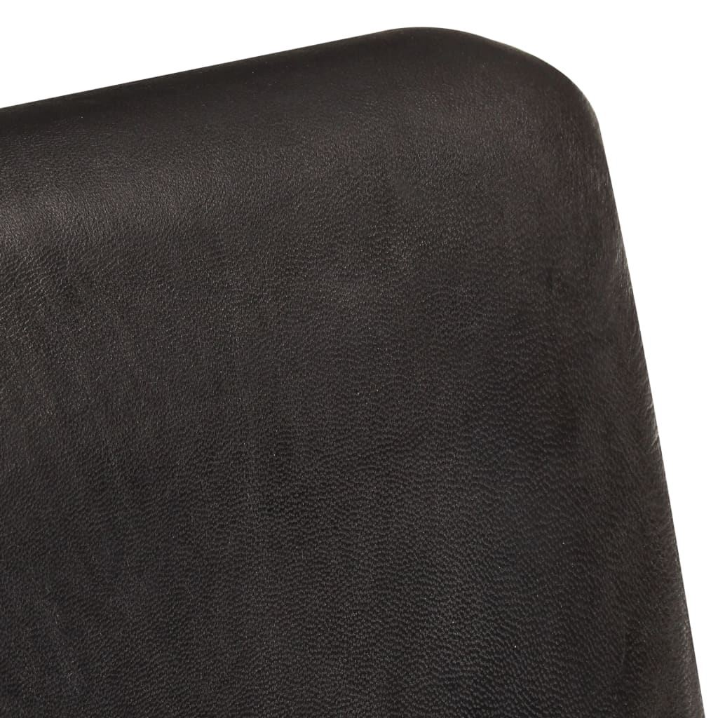 vidaXL fekete valódi bőr fotel