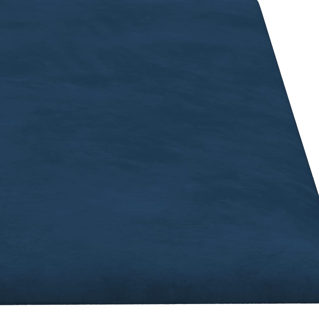 vidaXL 12 db kék bársony fali panel 60 x 15 cm 1,08 m²
