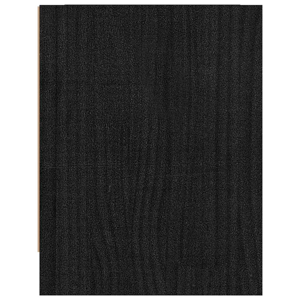 vidaXL 2 darab fekete tömör fenyőfa éjjeliszekrény 40 x 30,5 x 40 cm