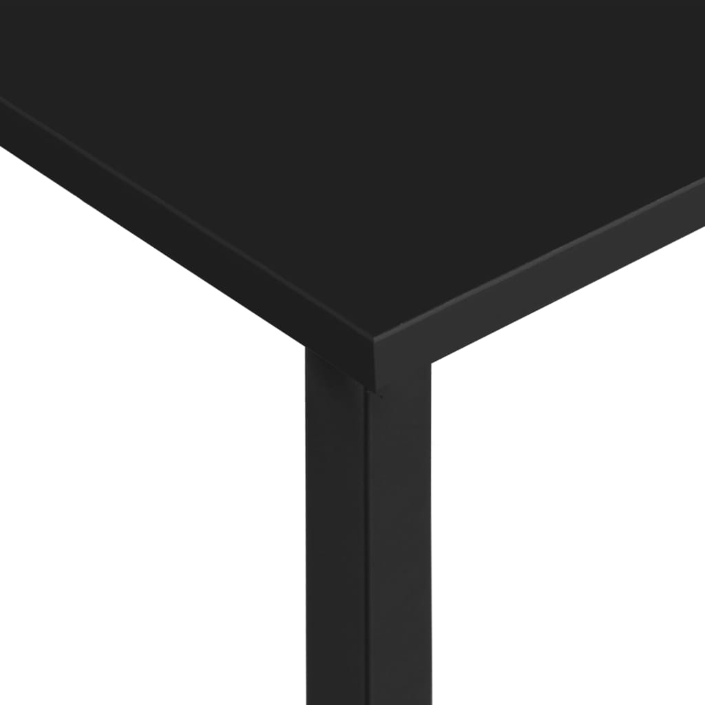 vidaXL fekete MDF és fém számítógépasztal 105 x 55 x 72 cm