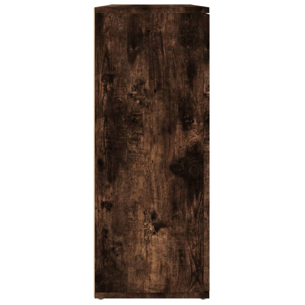 vidaXL füstös tölgy színű szerelt fa tálalószekrény 91x29,5x75 cm