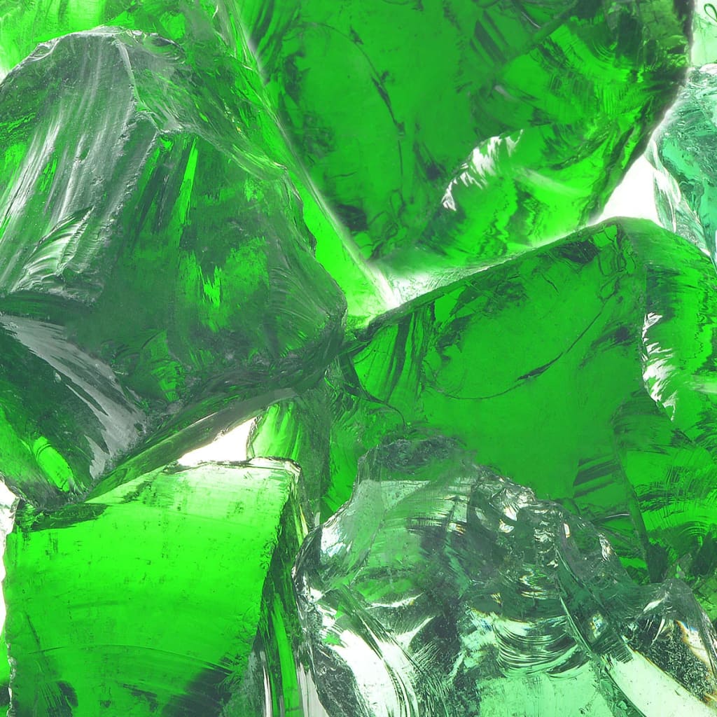 vidaXL gabion kerti üveg kő zöld 60-120 mm 25 kg