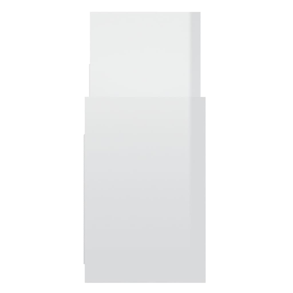vidaXL magasfényű fehér forgácslap kisszekrény 60 x 26 x 60 cm