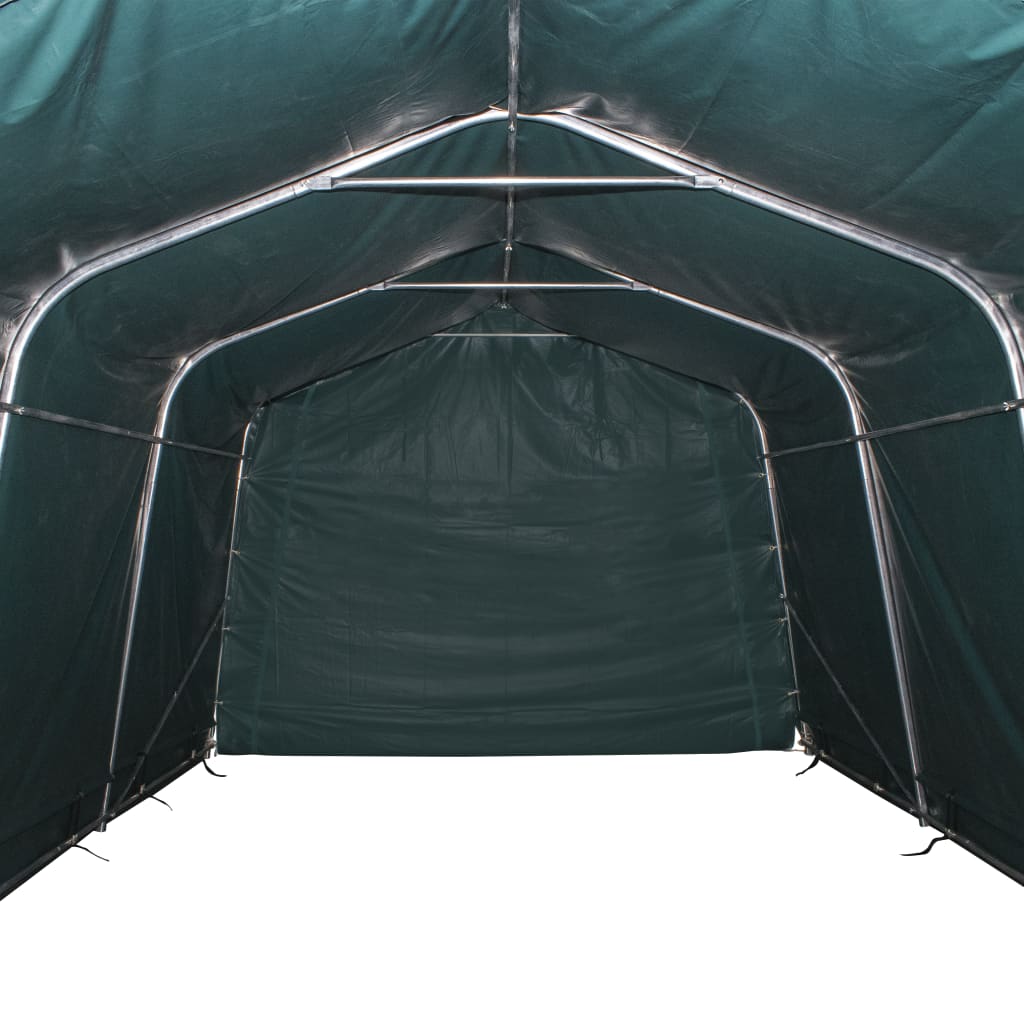 vidaXL sötétzöld elmozdítható PVC állattartó sátor 550 g/m² 3,3 x 4,8 m