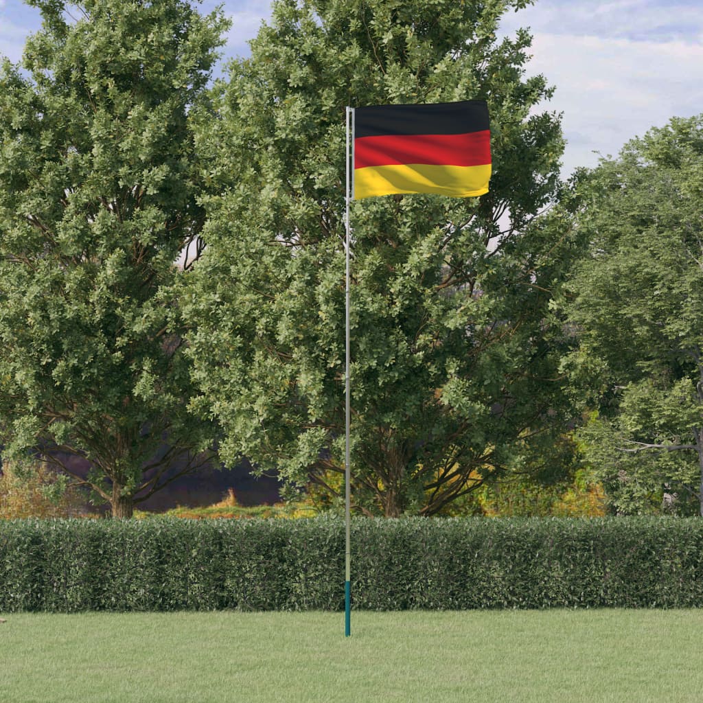 vidaXL német alumínium zászló és rúd 5,55 m