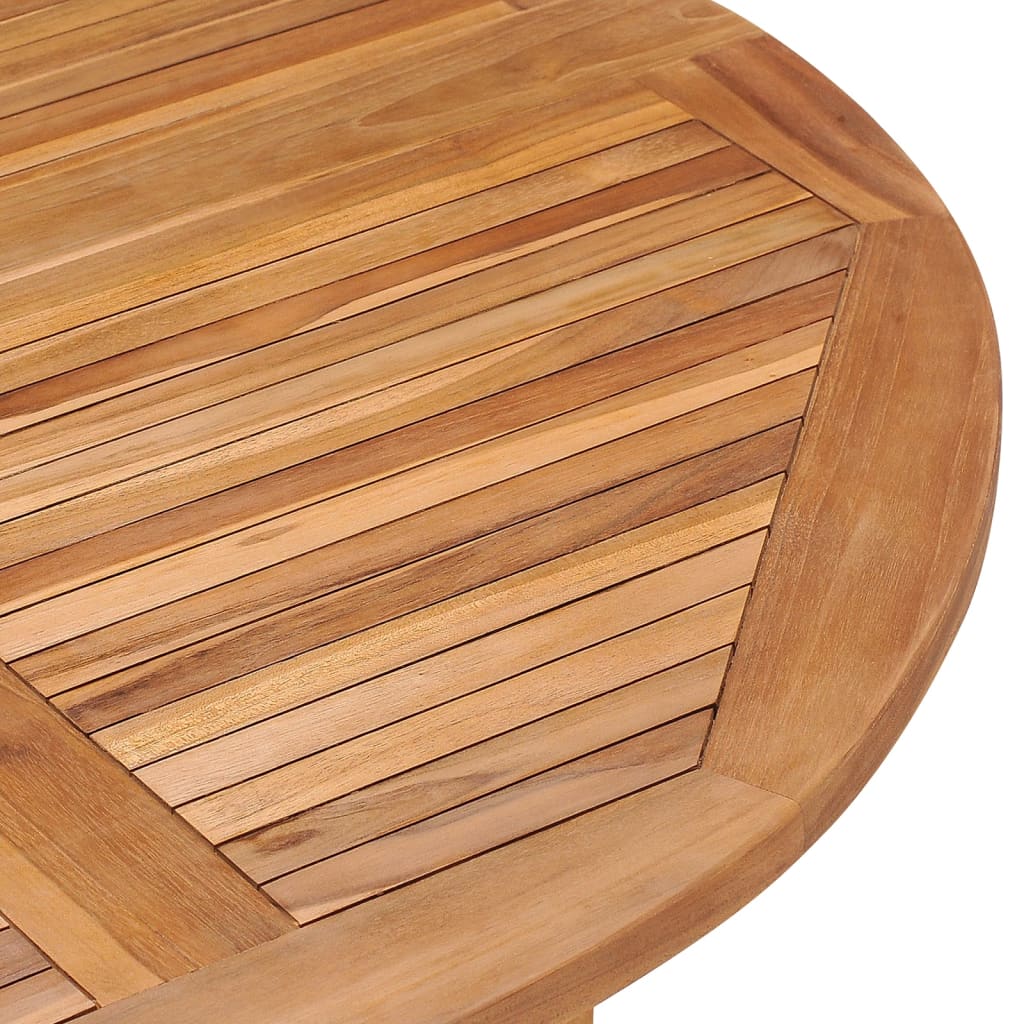 vidaXL összecsukható tömör tíkfa kerti étkezőasztal Ø110 x 75 cm