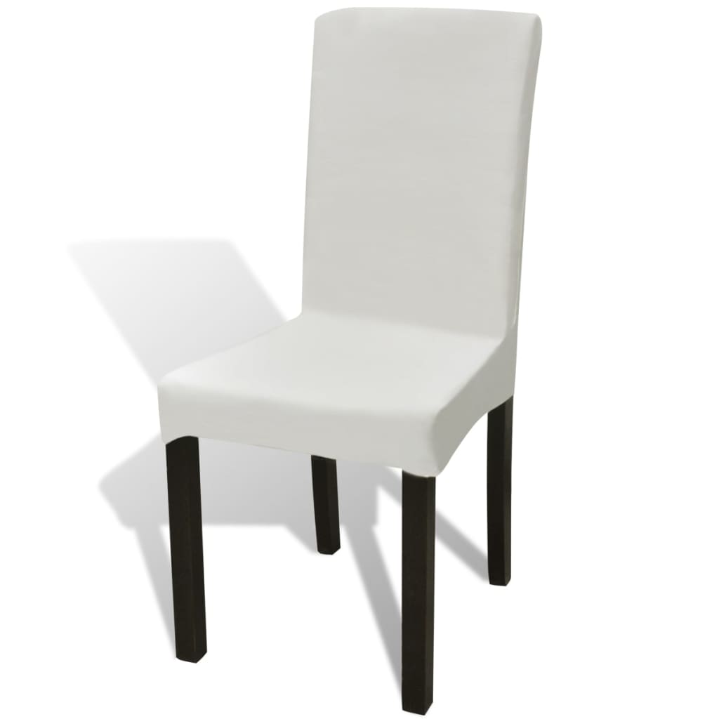 vidaXL 4 db krémszínű szabott nyújtható székszoknya