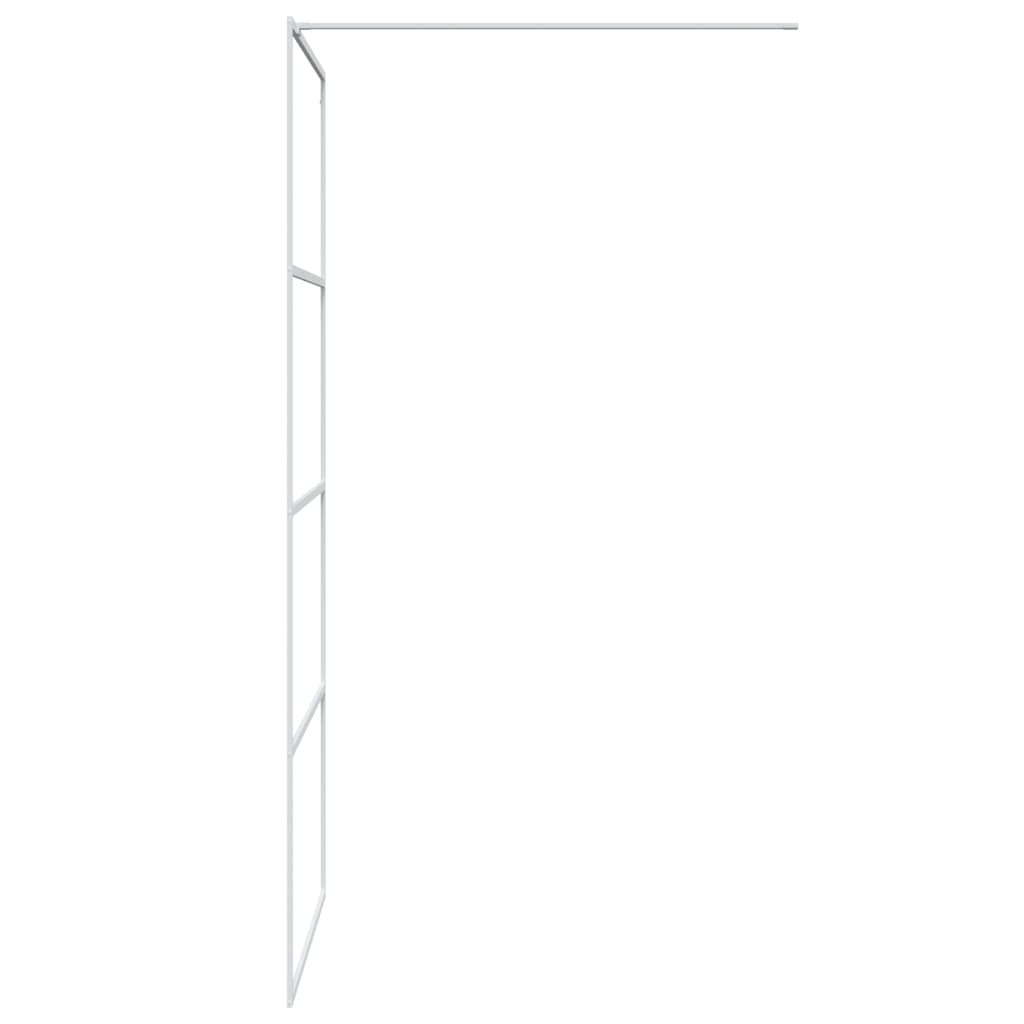 vidaXL fehér átlátszó ESG üveg zuhanyfal 90 x 195 cm