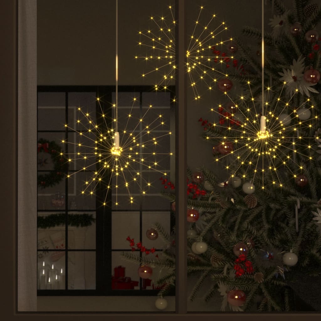vidaXL kültéri karácsonyi meleg fehér tűzijátéklámpa 140 LED-del 20 cm