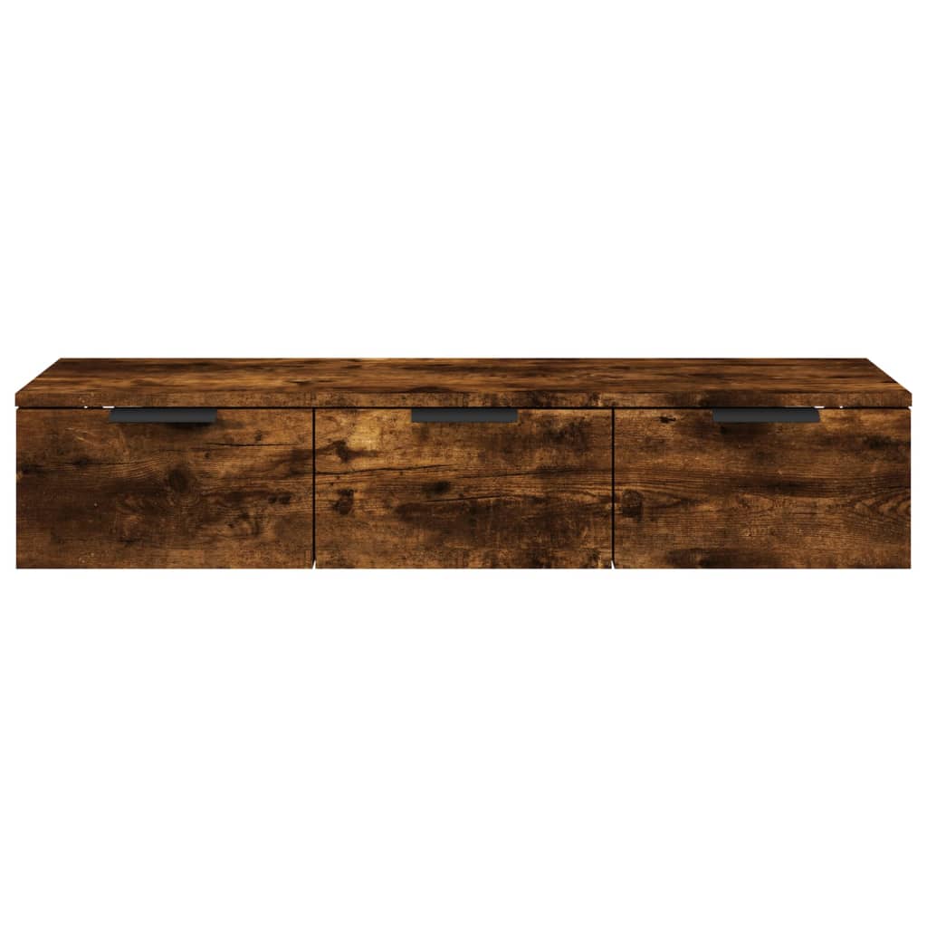 vidaXL füstös tölgyszínű szerelt fa faliszekrény 102 x 30 x 20 cm
