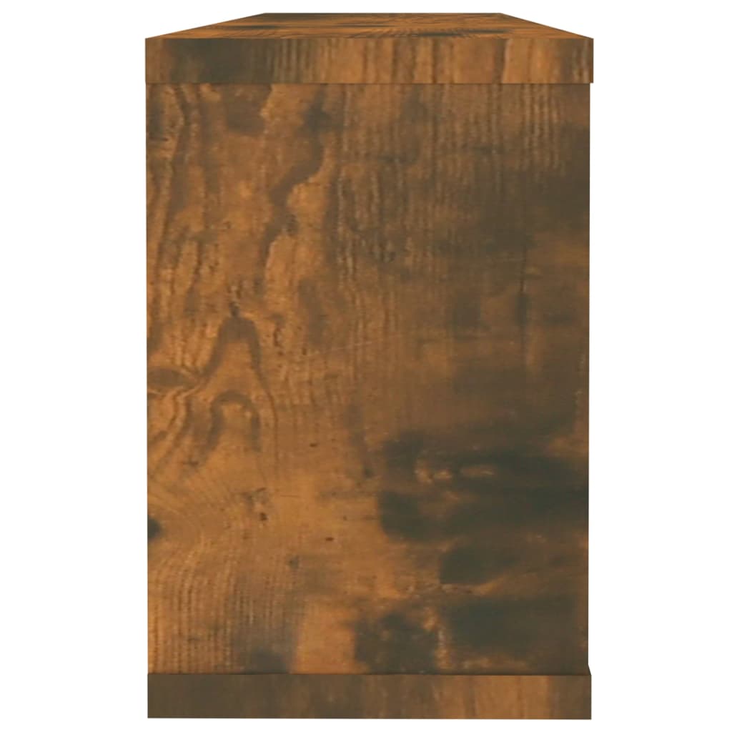 vidaXL 4 db füstös tölgy színű szerelt fa fali kockapolc 60x15x23 cm