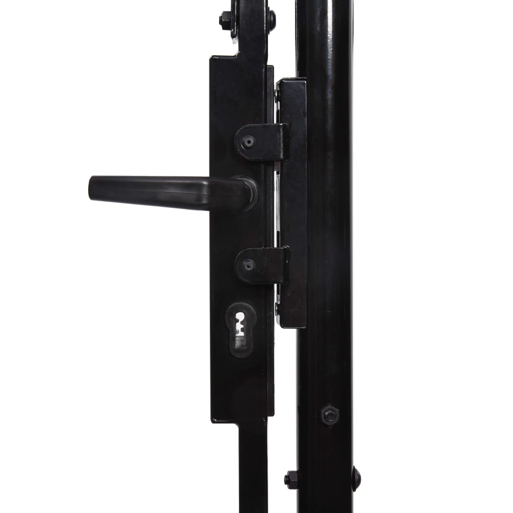 vidaXL dupla ajtós lándzsahegy tetejű kerítéskapu 400 x 150 cm