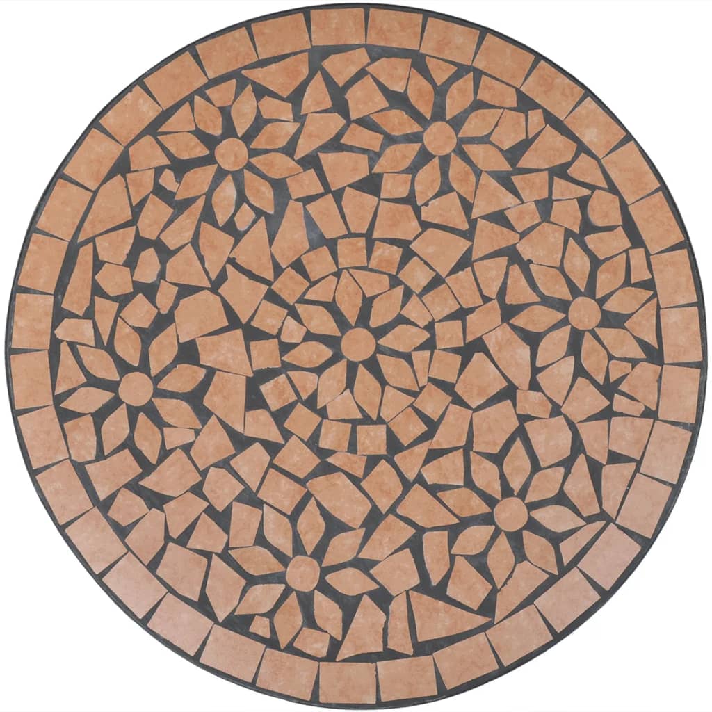 vidaXL 3 részes terrakotta mozaik bisztró szett