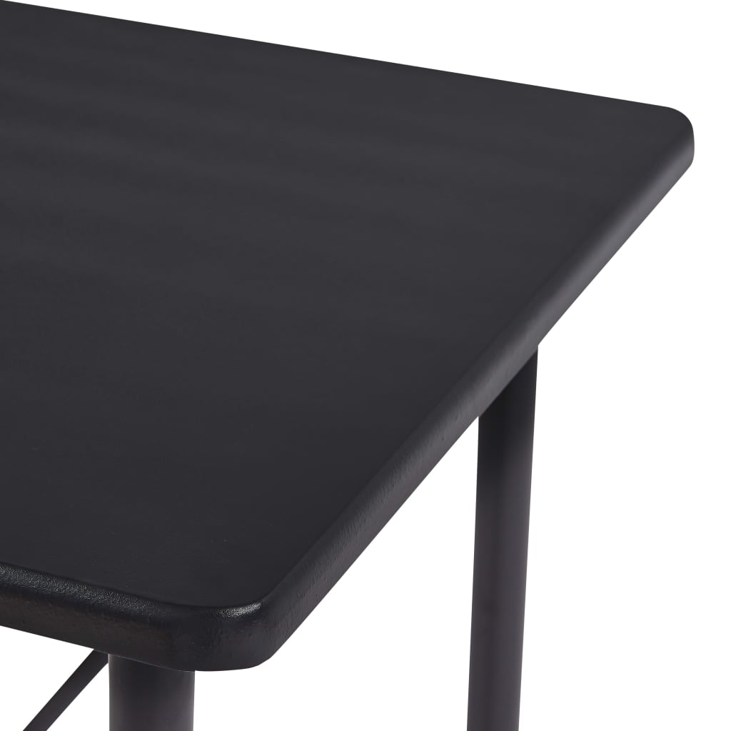 vidaXL fekete MDF bárasztal 120 x 60 x 110 cm