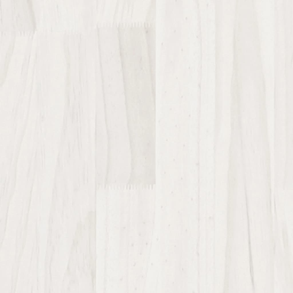 vidaXL King Size fehér tömör fa ágykeret 150 x 200 cm