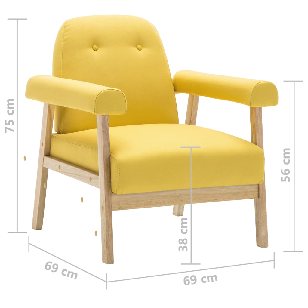 vidaXL sárga huzatú 2 részes háromszemélyes ülőgarnitúra