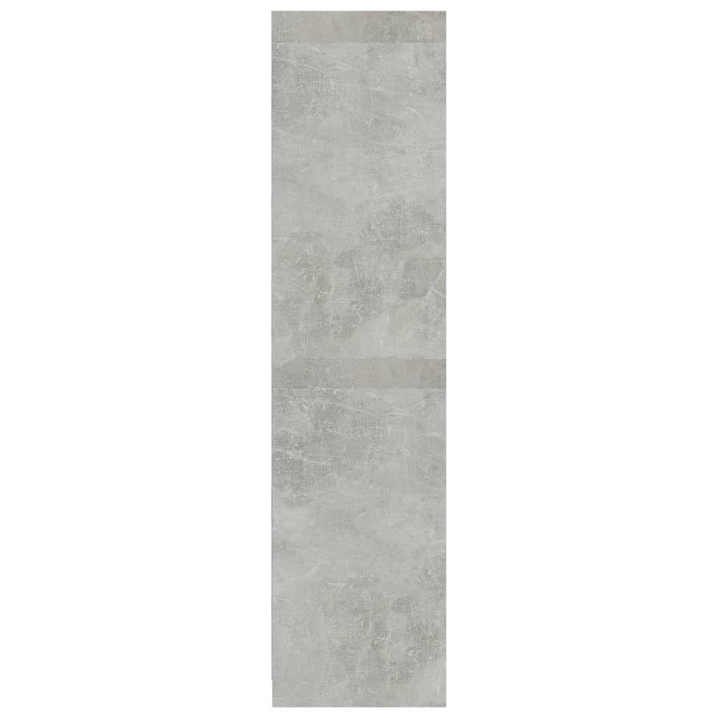 vidaXL betonszürke forgácslap ruhásszekrény fiókokkal 50 x 50 x 200 cm