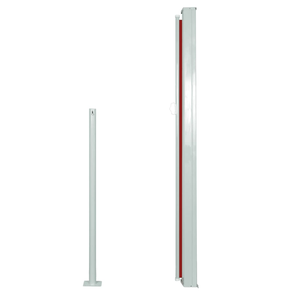 vidaXL piros kihúzható oldalsó terasznapellenző 140 x 300 cm