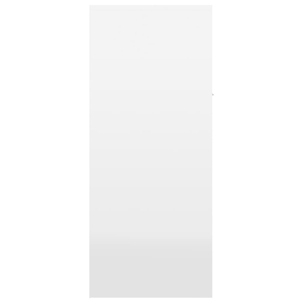 vidaXL magasfényű fehér forgácslap cipősszekrény 60 x 35 x 84 cm