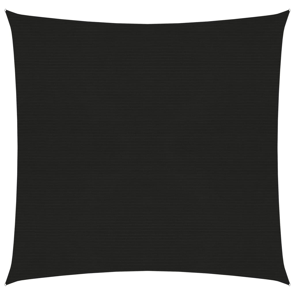 vidaXL fekete HDPE napvitorla 160 g/m² 3,6 x 3,6 m