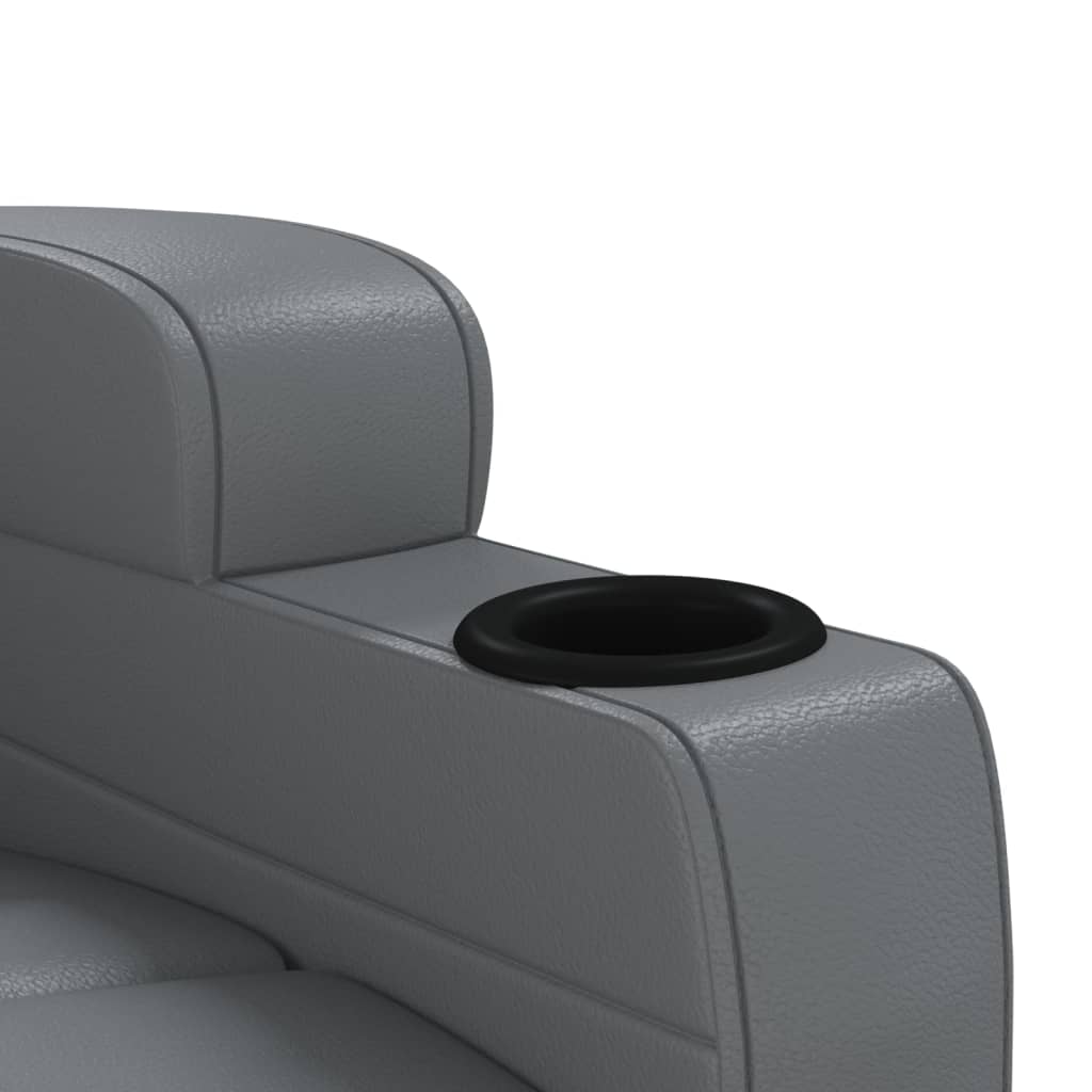 vidaXL antracitszürke műbőr elektromos dönthető fotel