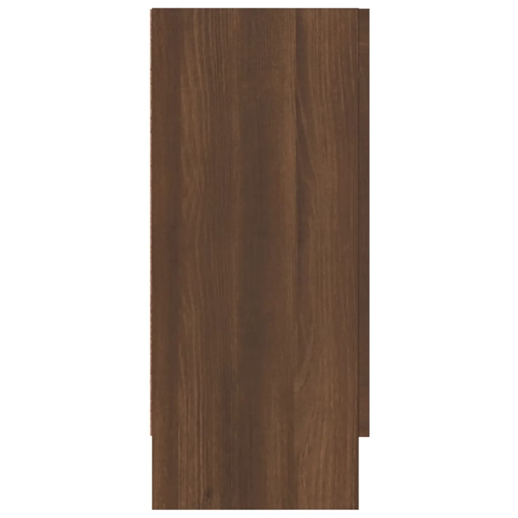 vidaXL barna tölgy színű szerelt fa vitrinszekrény 120 x 30,5 x 70 cm