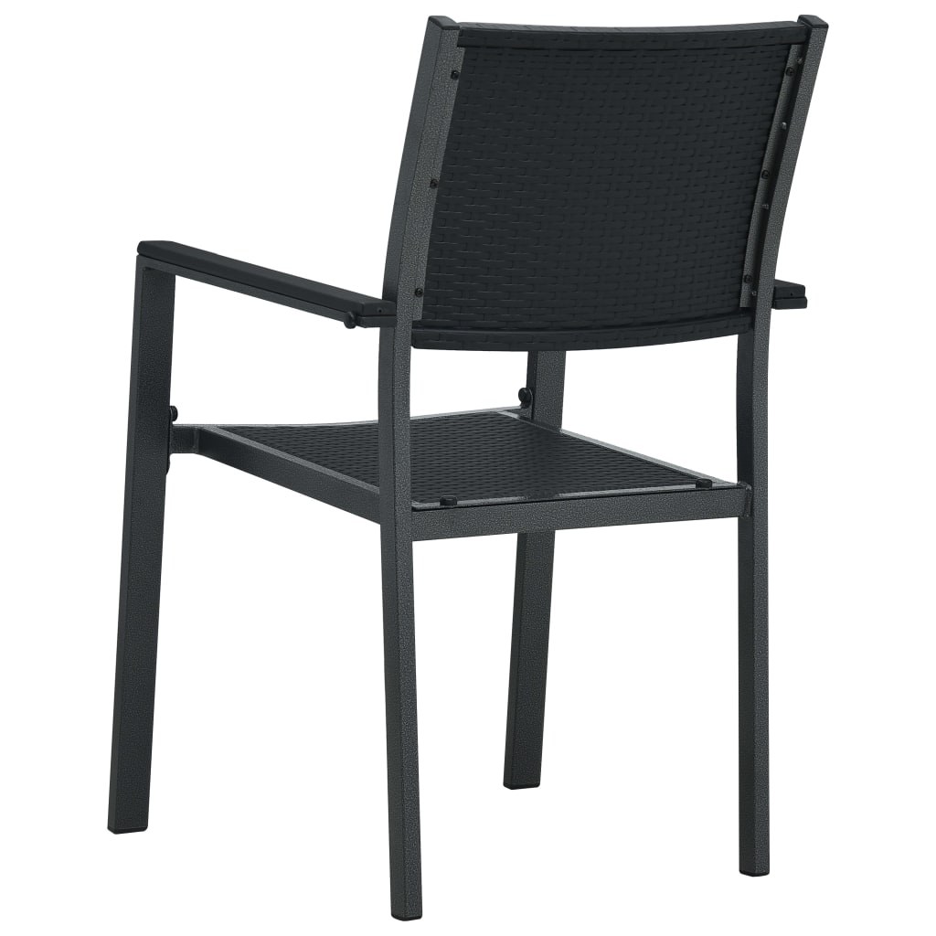 vidaXL 2 db fekete rattan hatású műanyag kerti szék