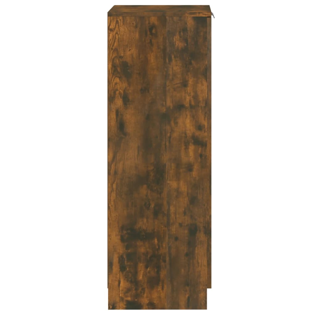 vidaXL füstös tölgyszínű szerelt fa cipősszekrény 30 x 35 x 100 cm