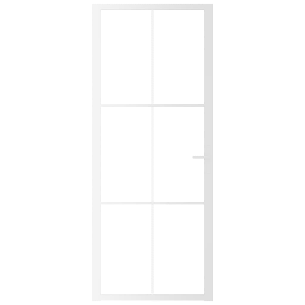 vidaXL fehér ESG üveg és alumínium beltéri ajtó 83 x 201,5 cm