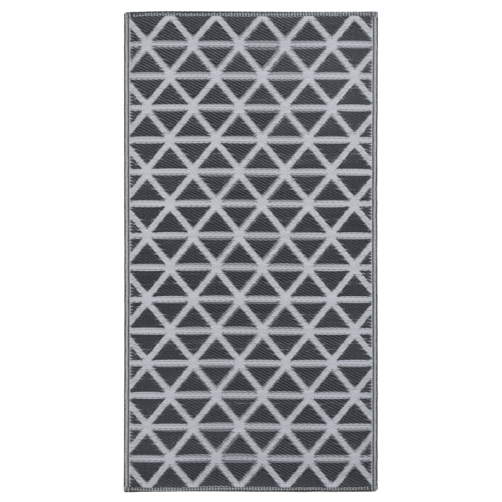 vidaXL fekete PP kültéri szőnyeg 160 x 230 cm