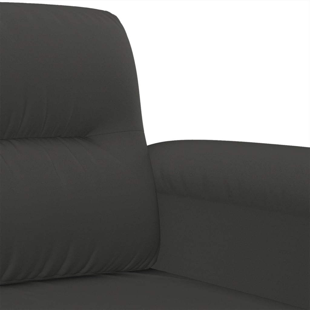 vidaXL egyszemélyes sötétszürke mikroszálas szövet kanapé 60 cm
