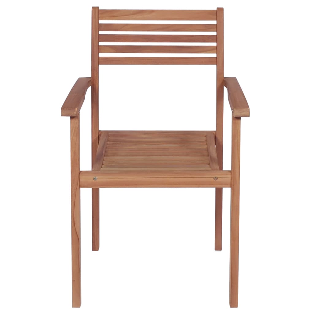 vidaXL 4 db tömör tíkfa kerti szék szürke párnákkal