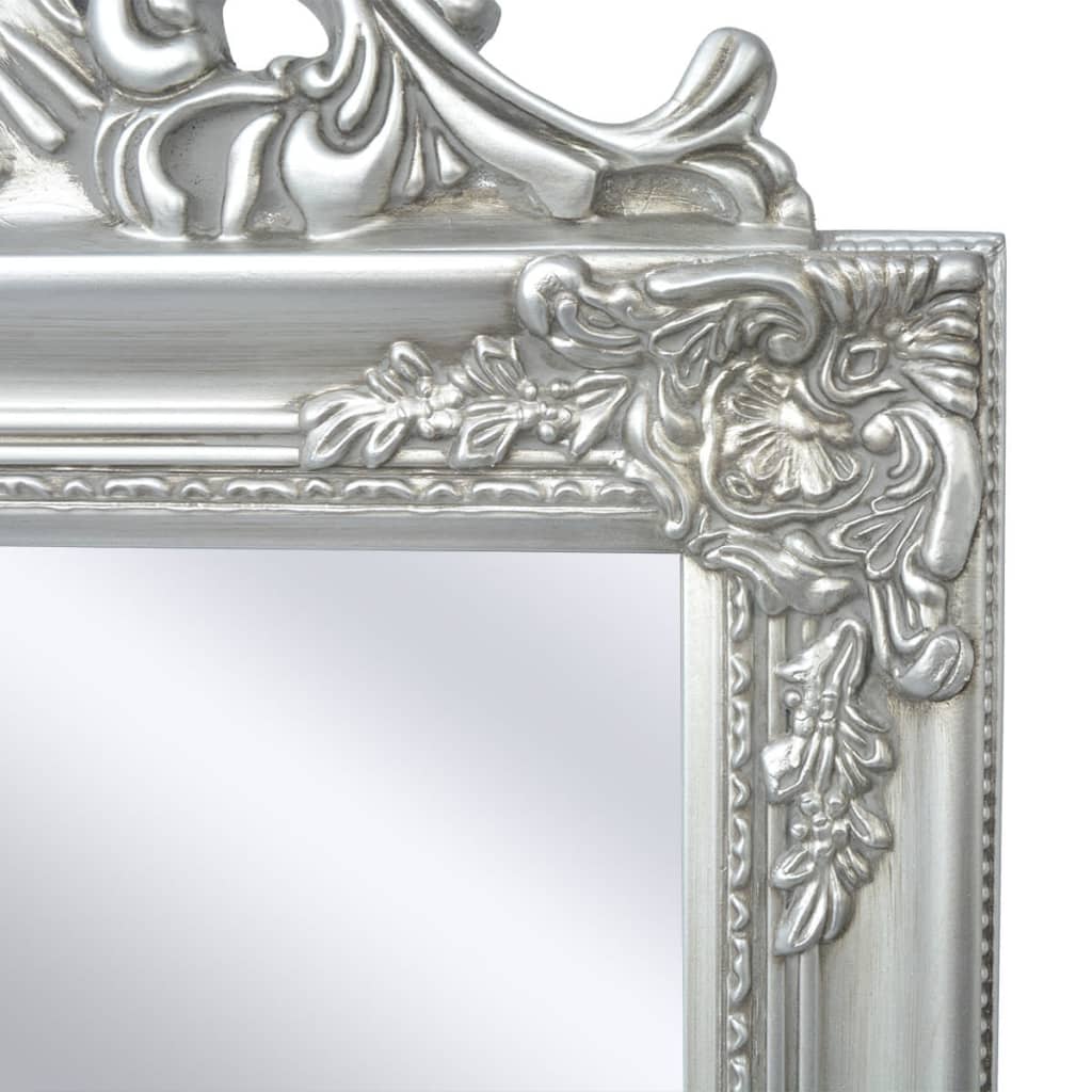 vidaXL ezüstszínű barokk stílusú szabadon álló tükör 160 x 40 cm